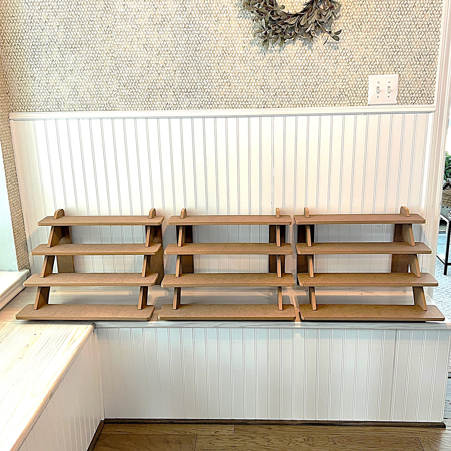 4-Tier Vendor Shelving Moisture Resistant MDF