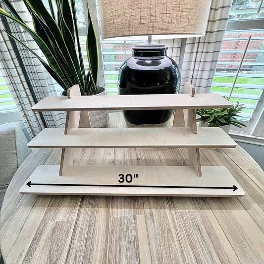3-Tier 30" Birch Wood Display