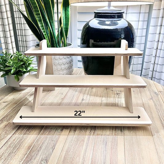 3-Tier Wood Display 22", Retail & Craft Show Display Stand