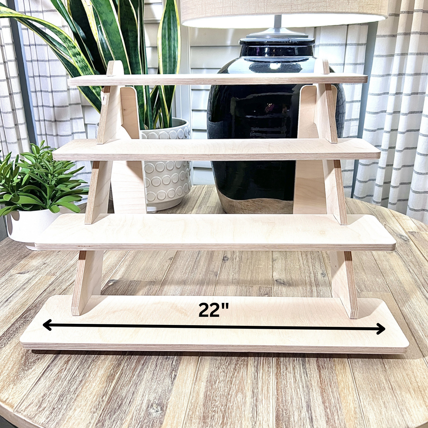 4-Tier 22" Wood Display Stand