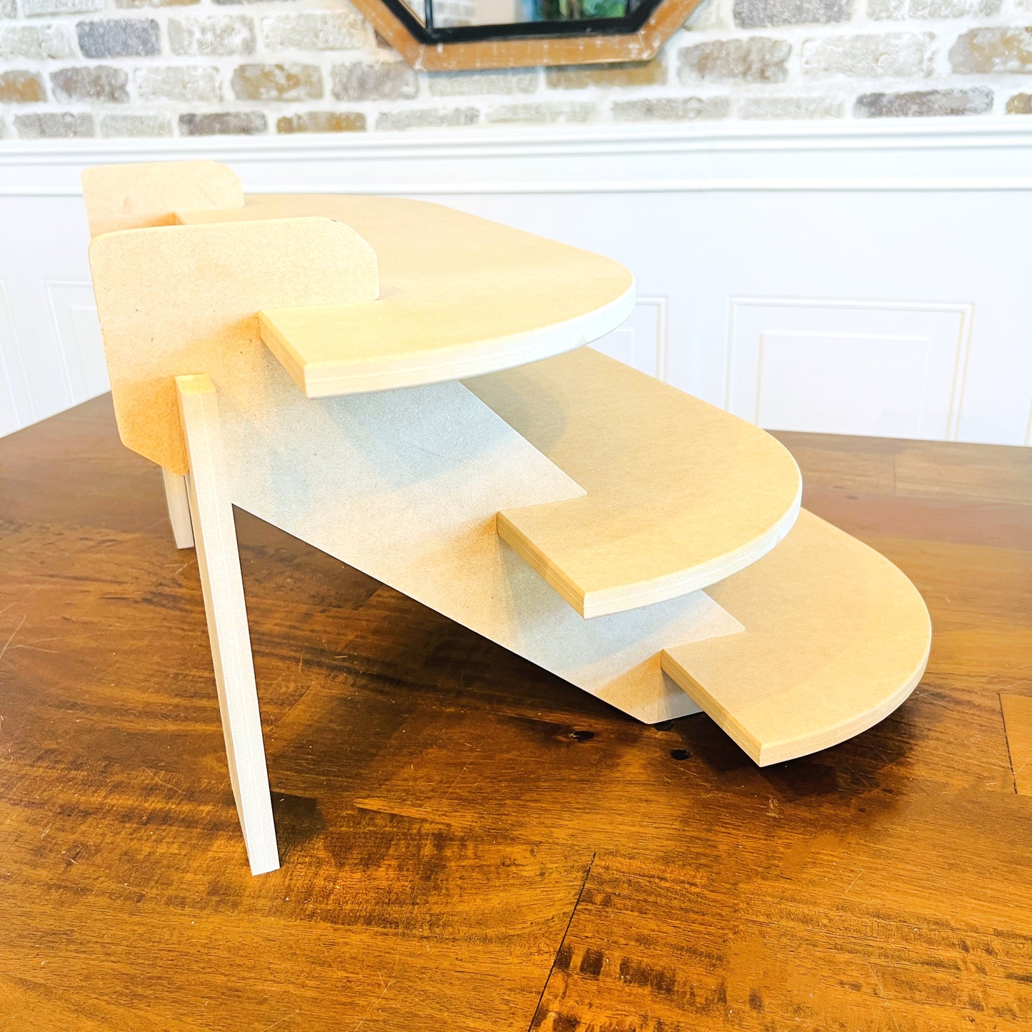 3-Tier 25" Display, Rounded Corners in Birch or MDF