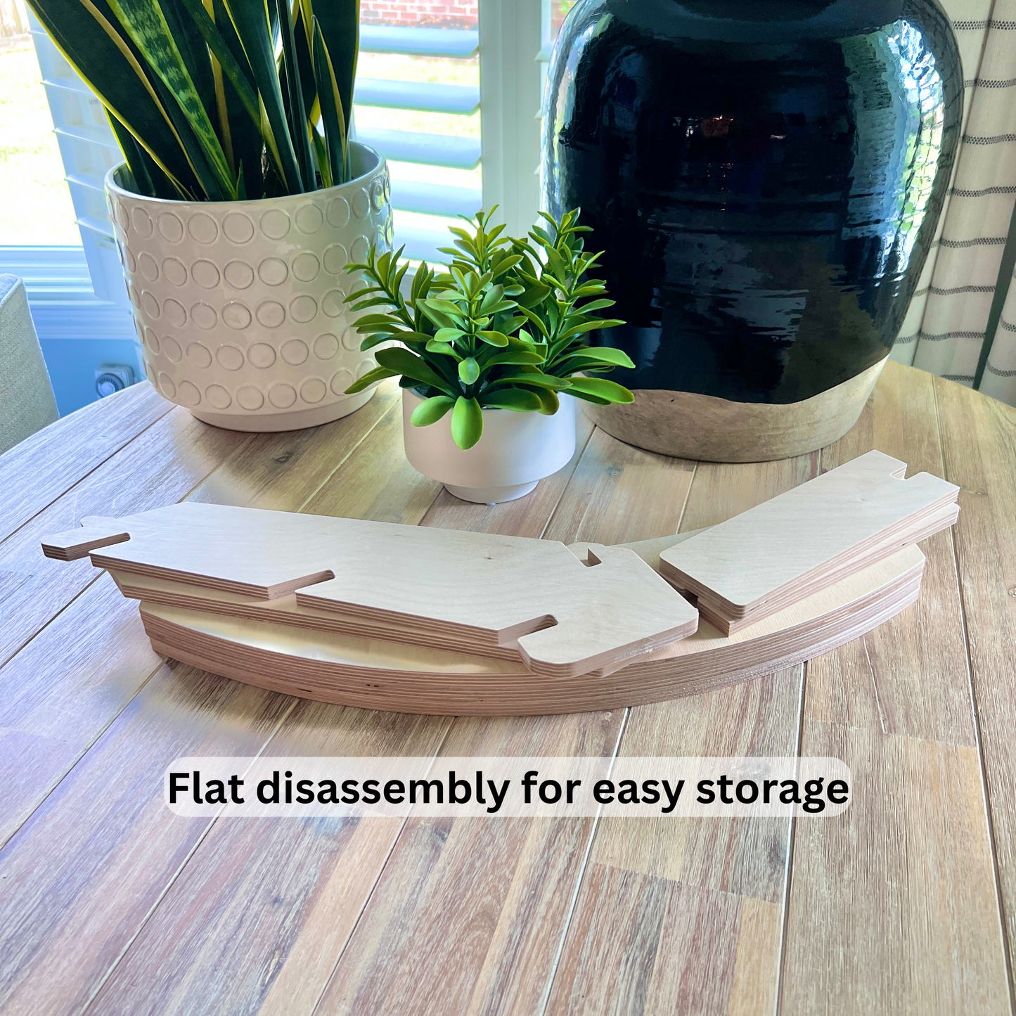 3-Tier 22" Curved Wood Display