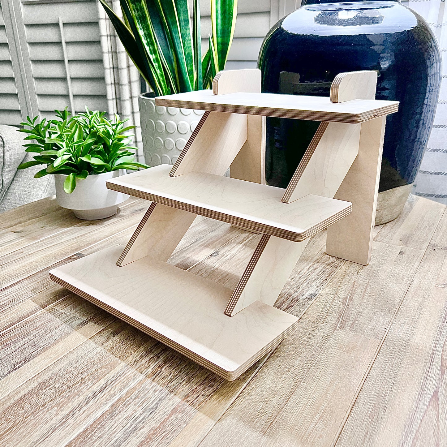 3-Tier 14" Wood Display Stand