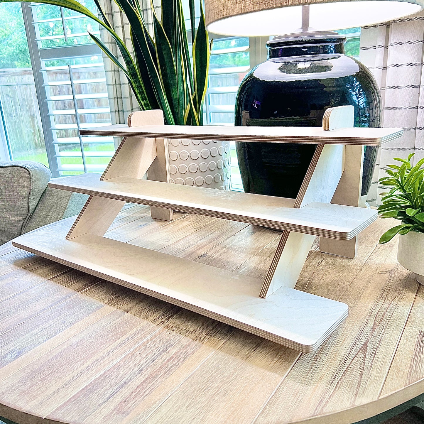 3-Tier 30" Birch Wood Display