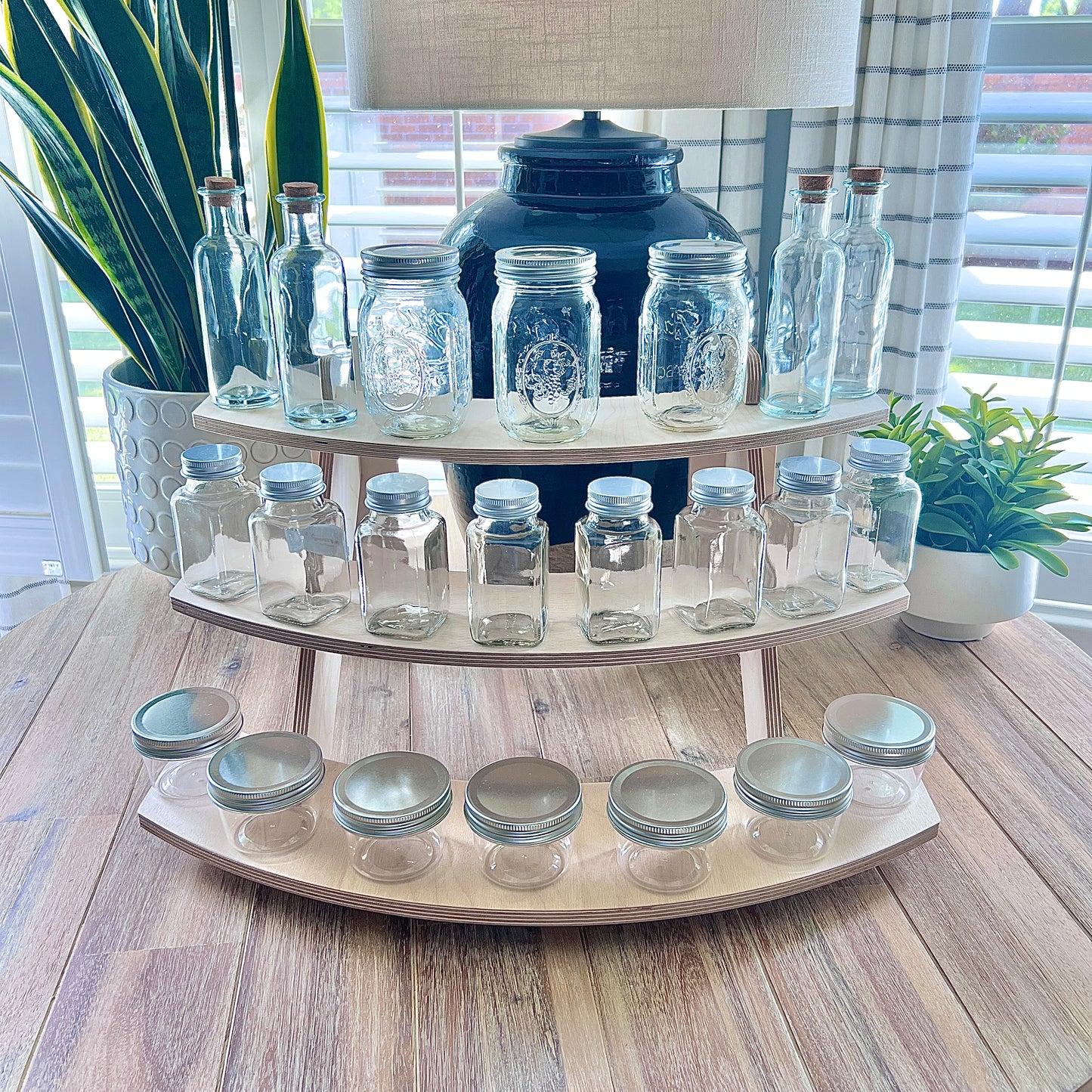 3-Tier 22" Curved Wood Display