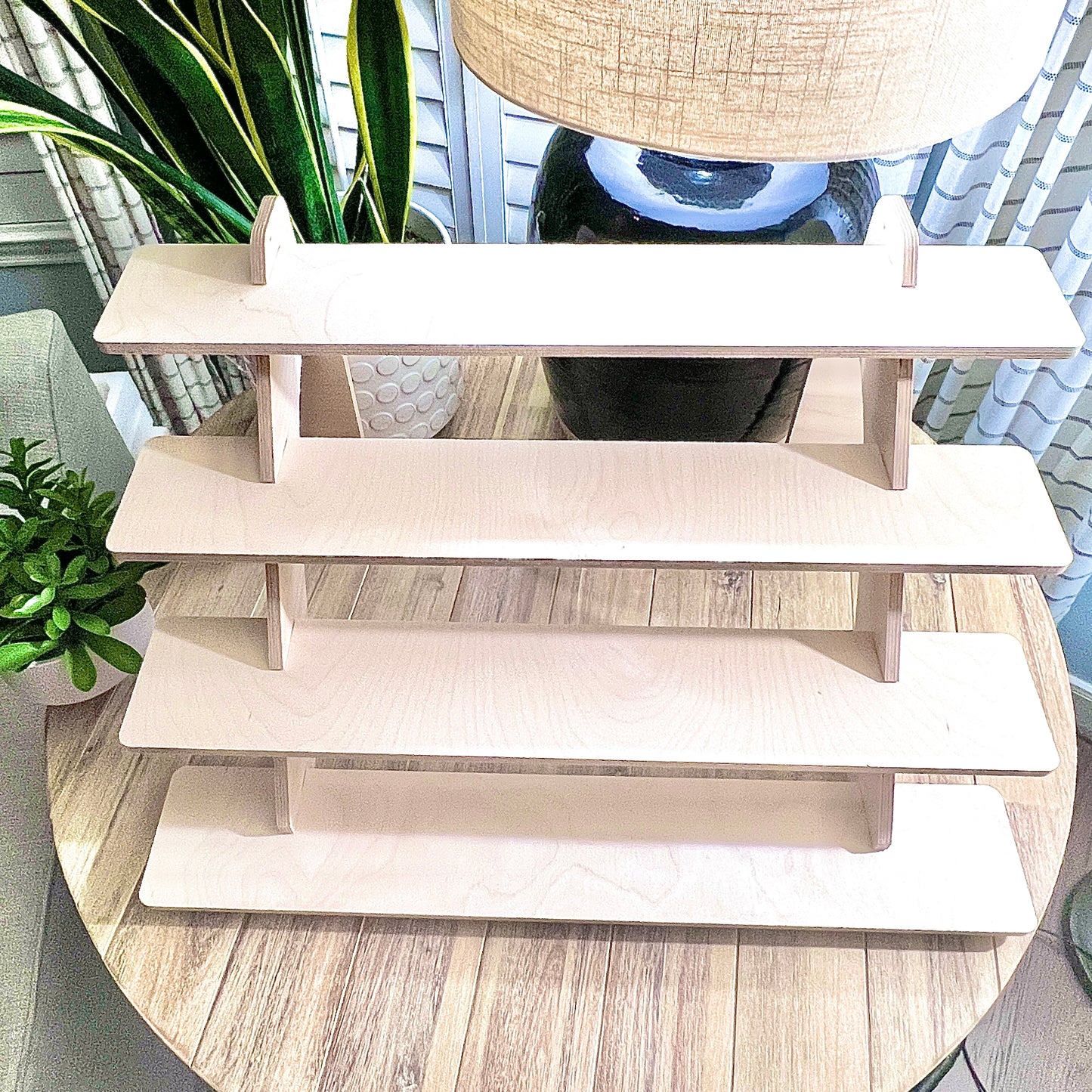 4-Tier 30" Birch Wood Display Stand