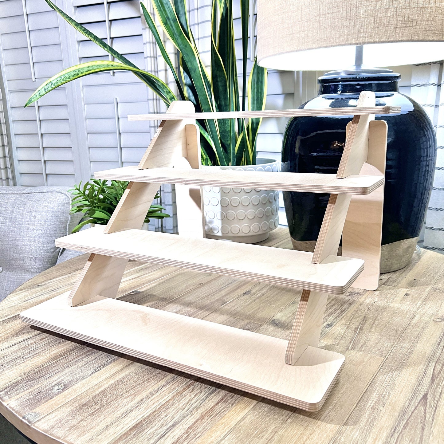 4-Tier 22" Wood Display Stand
