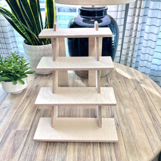 4-Tier 14" Wood Display Stand