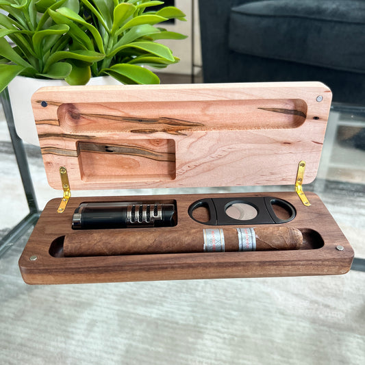 Luxury Wood Cigar Case- One of a Kind