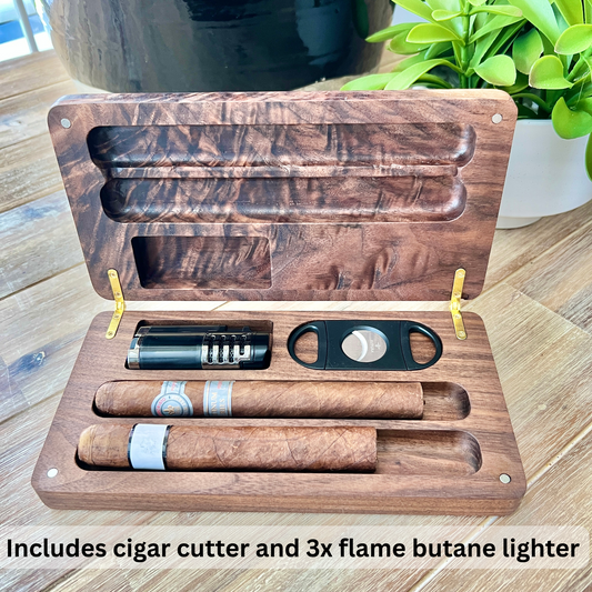 Luxury Wood Cigar Case - One of a Kind