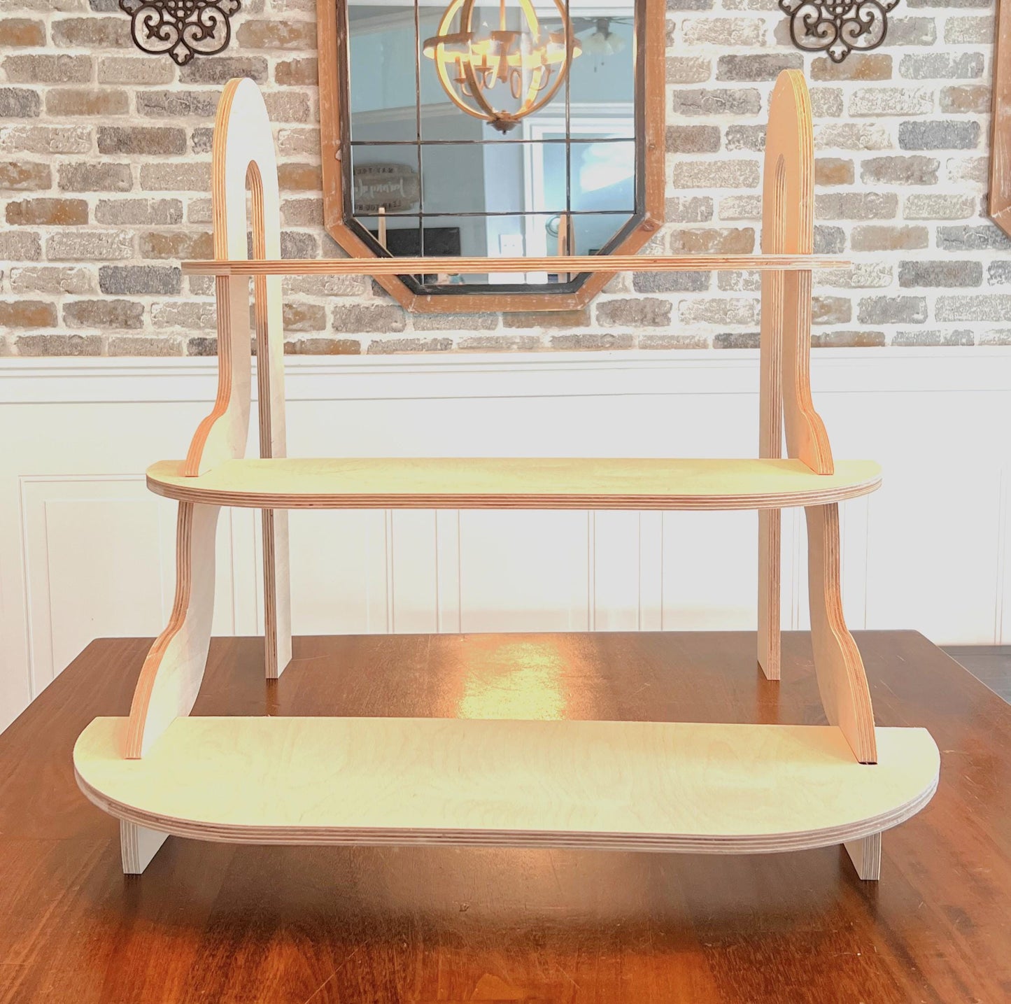 3-Tier Solid Wood Tabletop Display, Tiered Display, Dessert Display, Cake Stand, Cupcake Display, Wedding Display, Food Display for Party