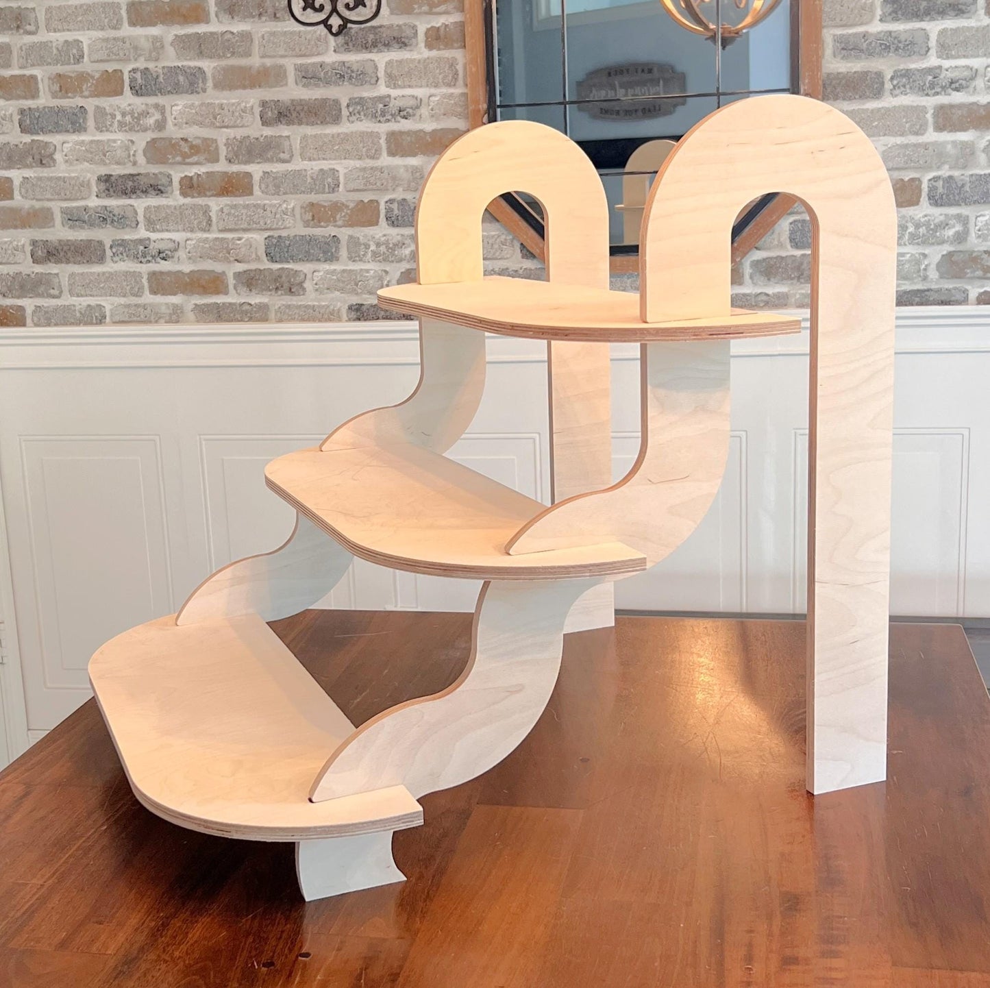 3-Tier Solid Wood Tabletop Display, Tiered Display, Dessert Display, Cake Stand, Cupcake Display, Wedding Display, Food Display for Party