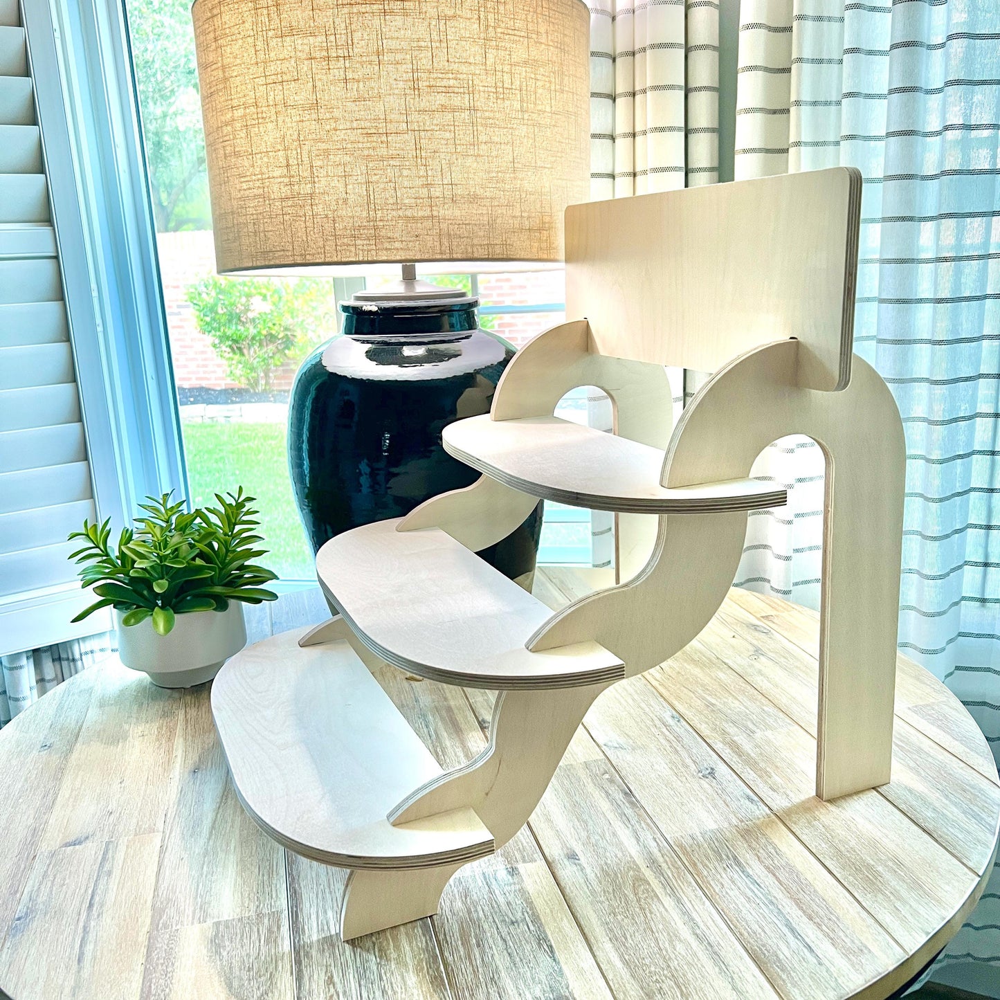 3-Tier Solid Wood Tabletop Display, Tiered Display, Dessert Display, Cake Stand, Cupcake Display, Wedding Display, Food Display for Party