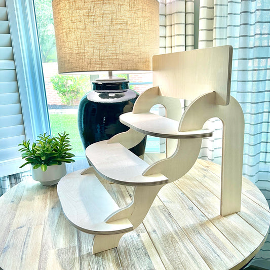 3-Tier Solid Wood Tabletop Display, Tiered Display, Dessert Display, Cake Stand, Cupcake Display, Wedding Display, Food Display for Party