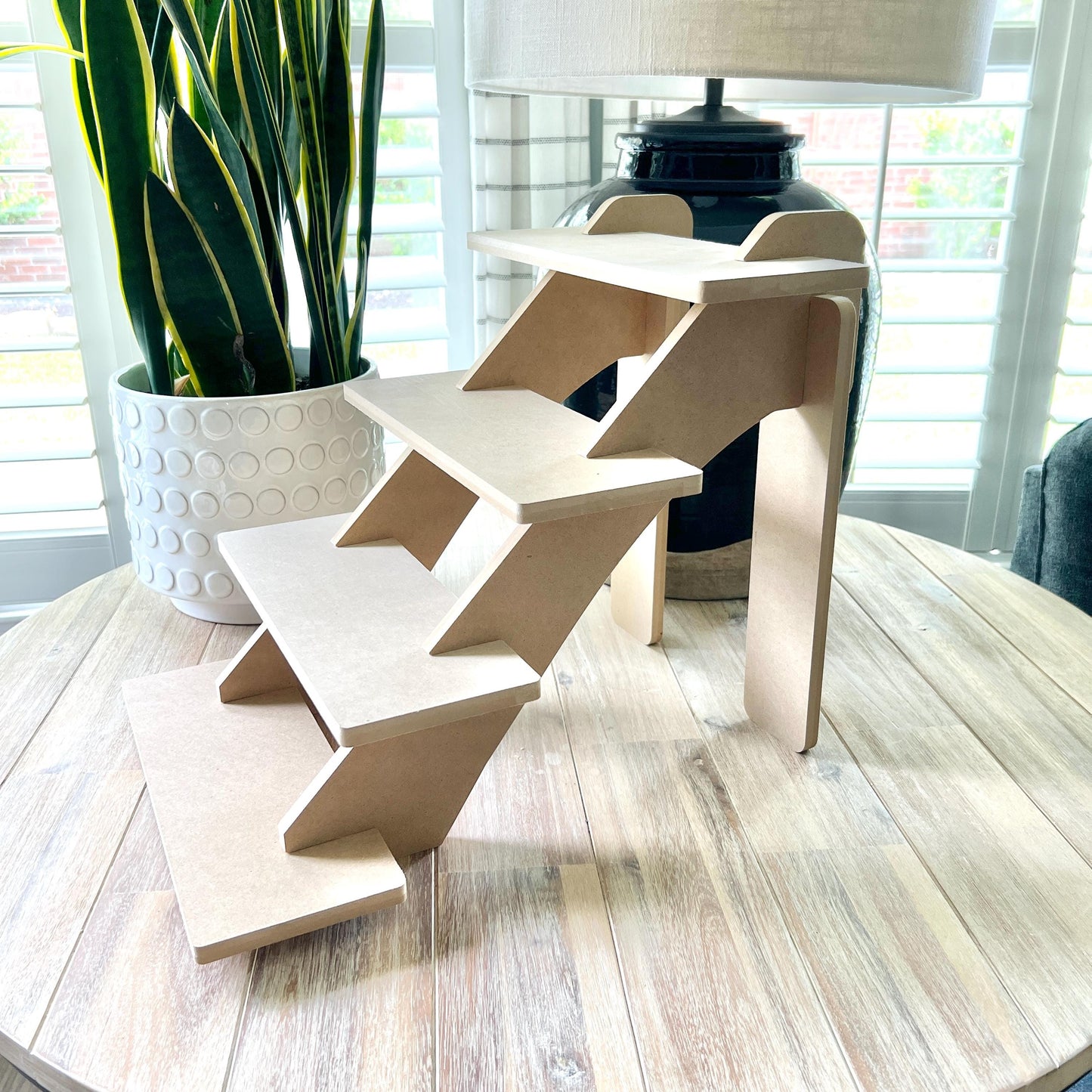 4-tier Display 14", Double Refined MDF, Craft Show Display, Candle Display, Soap Display, Tiered Shelves, Retail Display, Tabletop Display