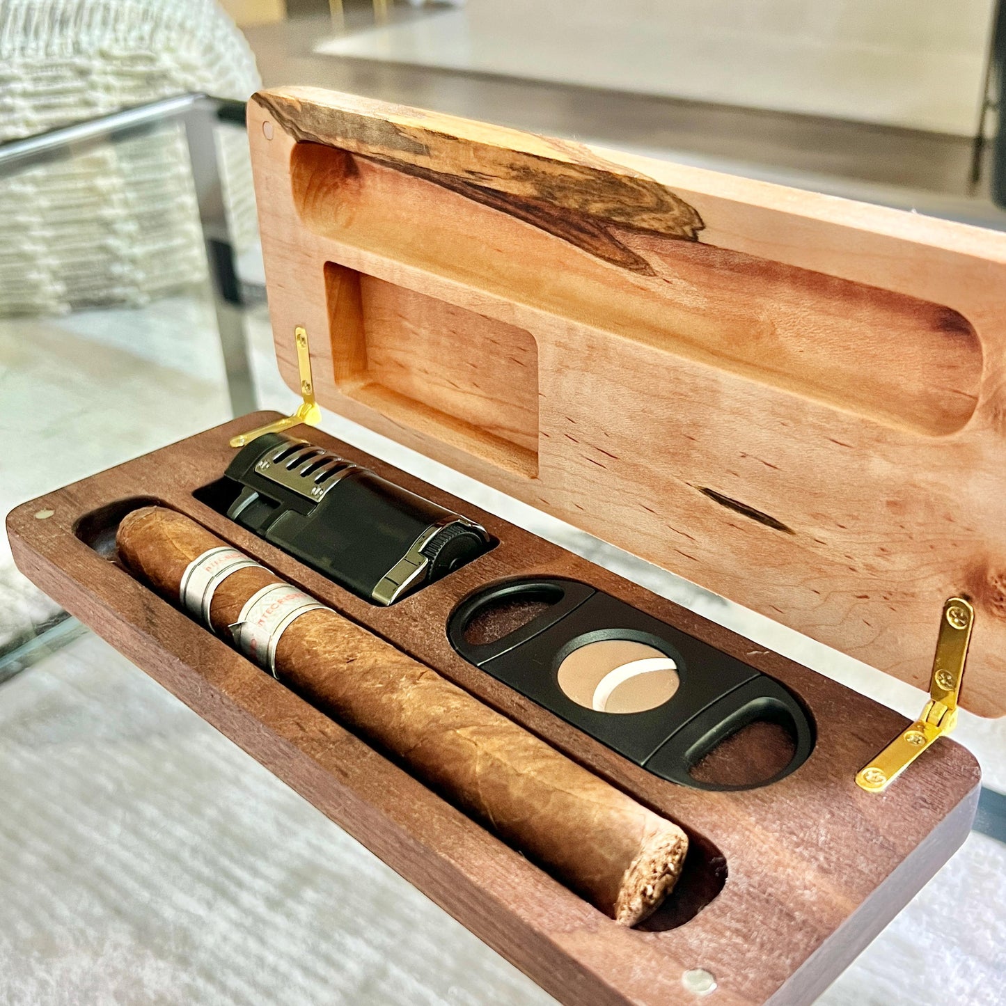 One of a kind- Luxury Wood Cigar Case - Ambrosia 6