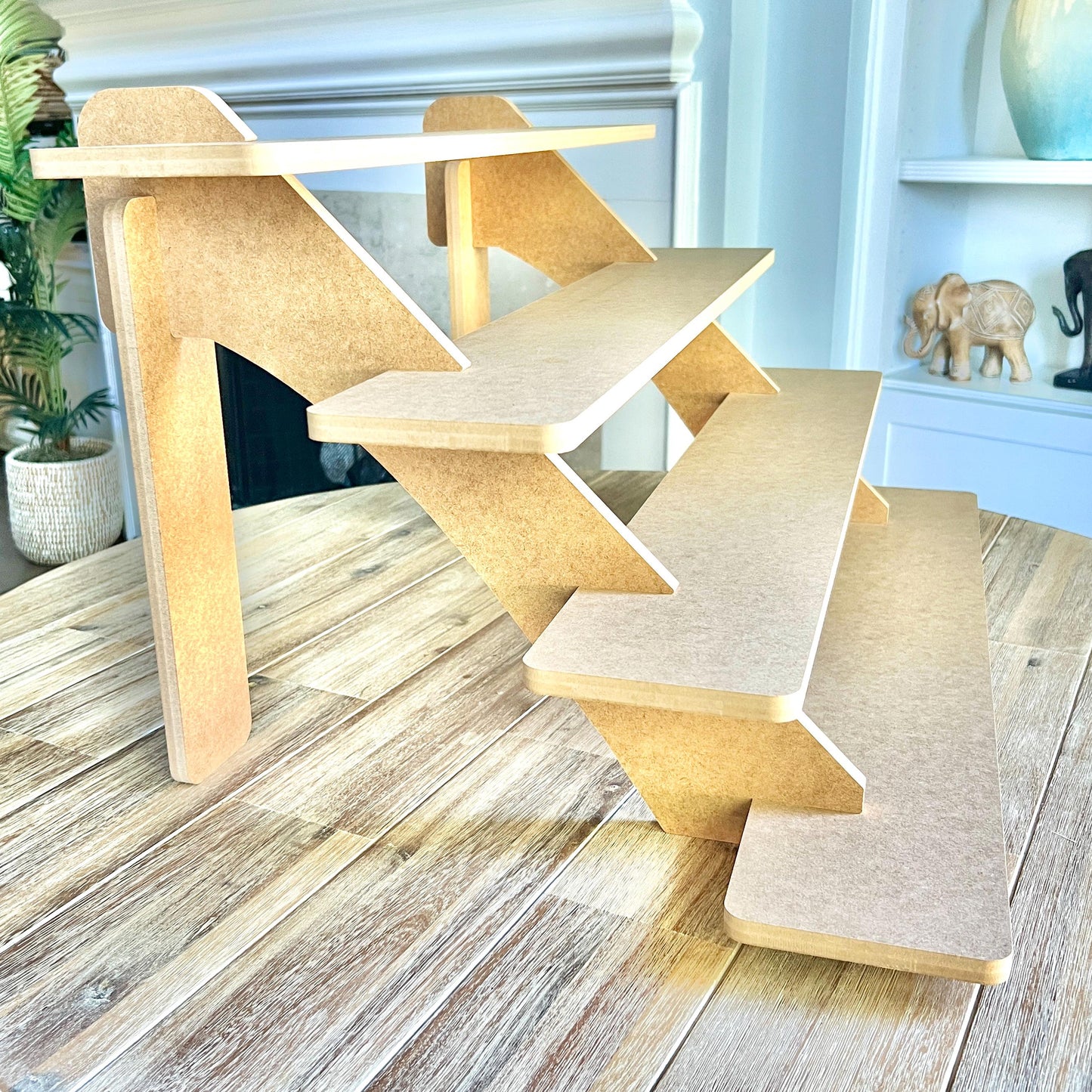 4-Tier HDF Display Stand: Tabletop 30" Shelving Display