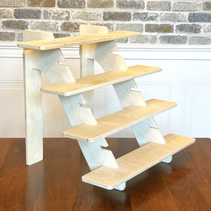 Adjustable Shelf  Display Stand in Birch