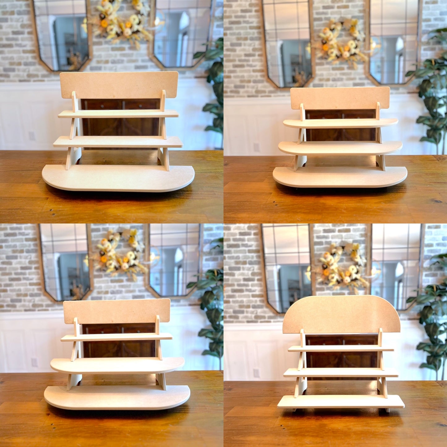 Package: 2-Pack Display Stands - Unfinished MDF