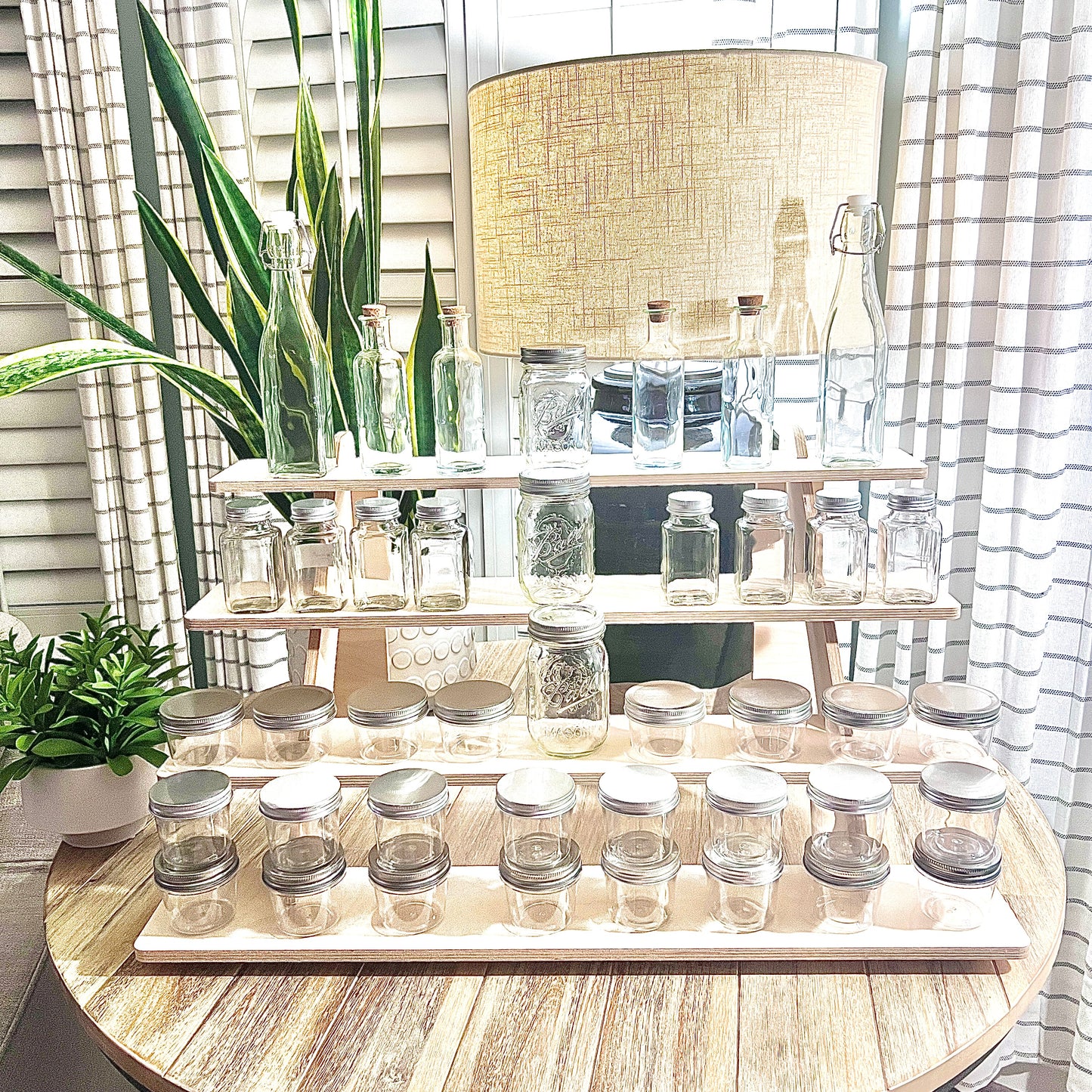 4-Tier 30" Birch Wood Display Stand