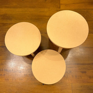 Round 8" Pedestal Display Stands - 3 Piece