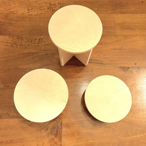 Round 8" Pedestal Display Stands - 3 Piece