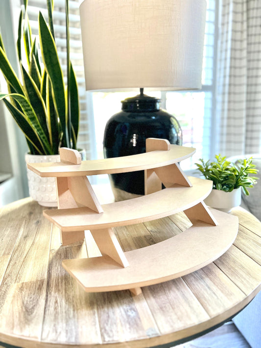 3-Tier HDF Curved Display: Affordable Display for Craft Shows