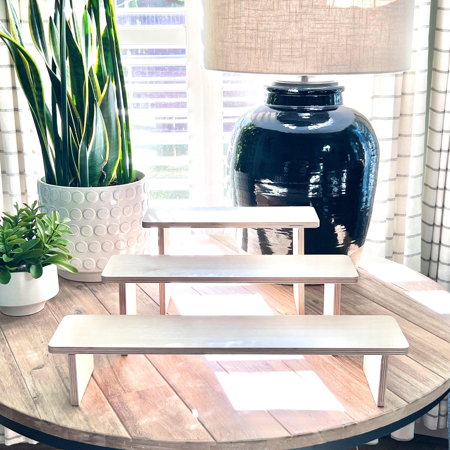 3-Tier Birch Wood Nesting Shelves