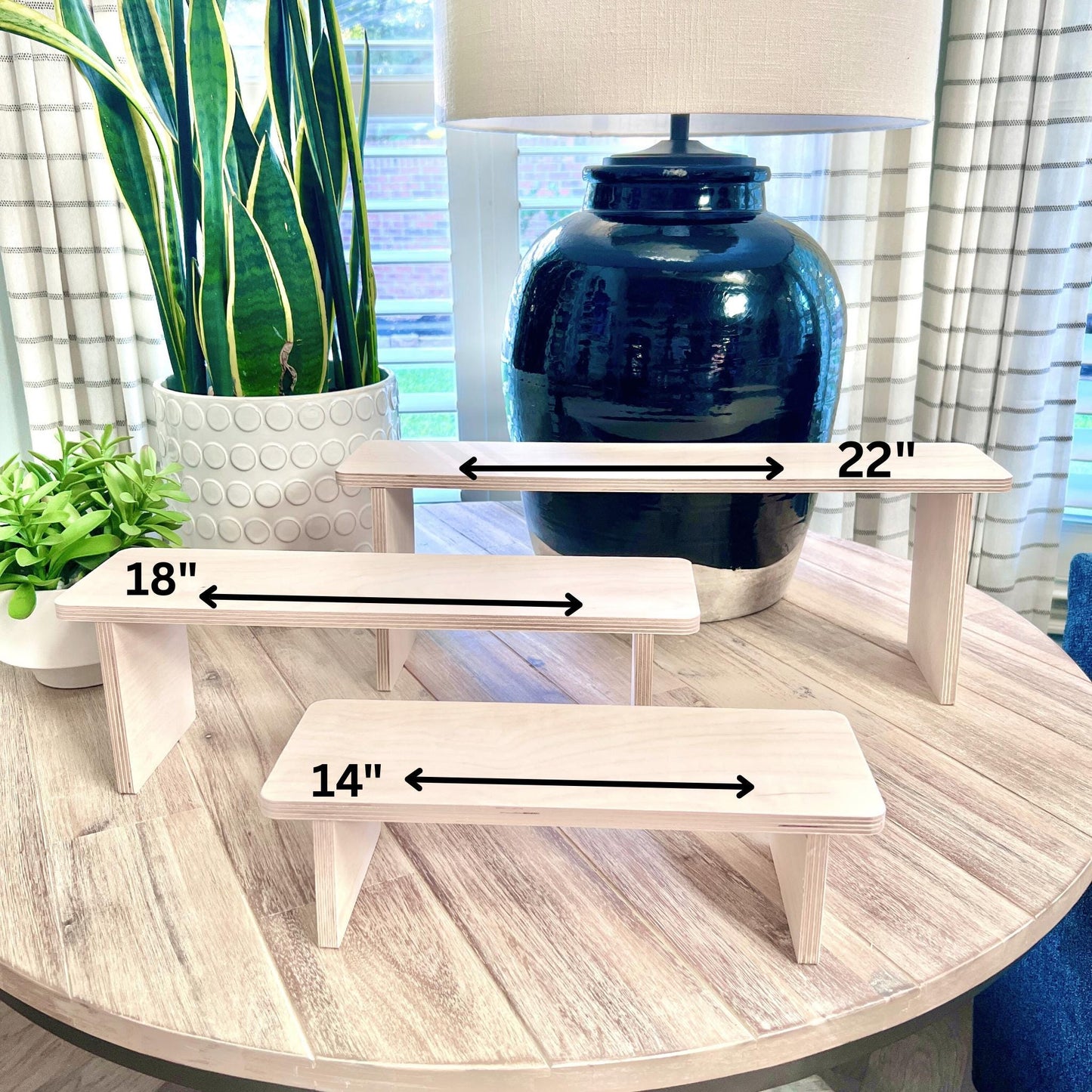 3-Tier Birch Wood Nesting Shelves