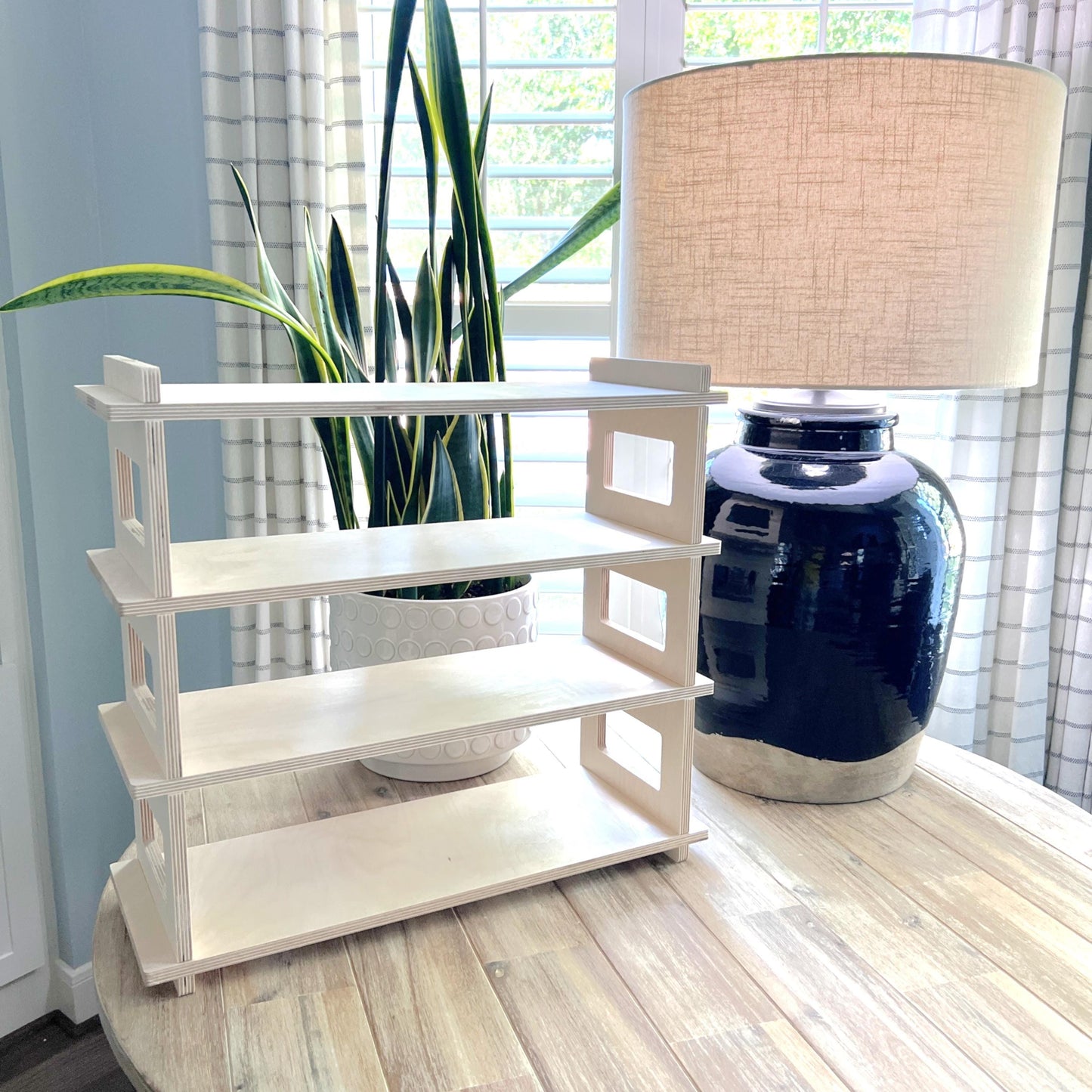 Tabletop display, product display rack, shoe rack, craft show display, 4-tier display, candle display, market display, side table, shelves