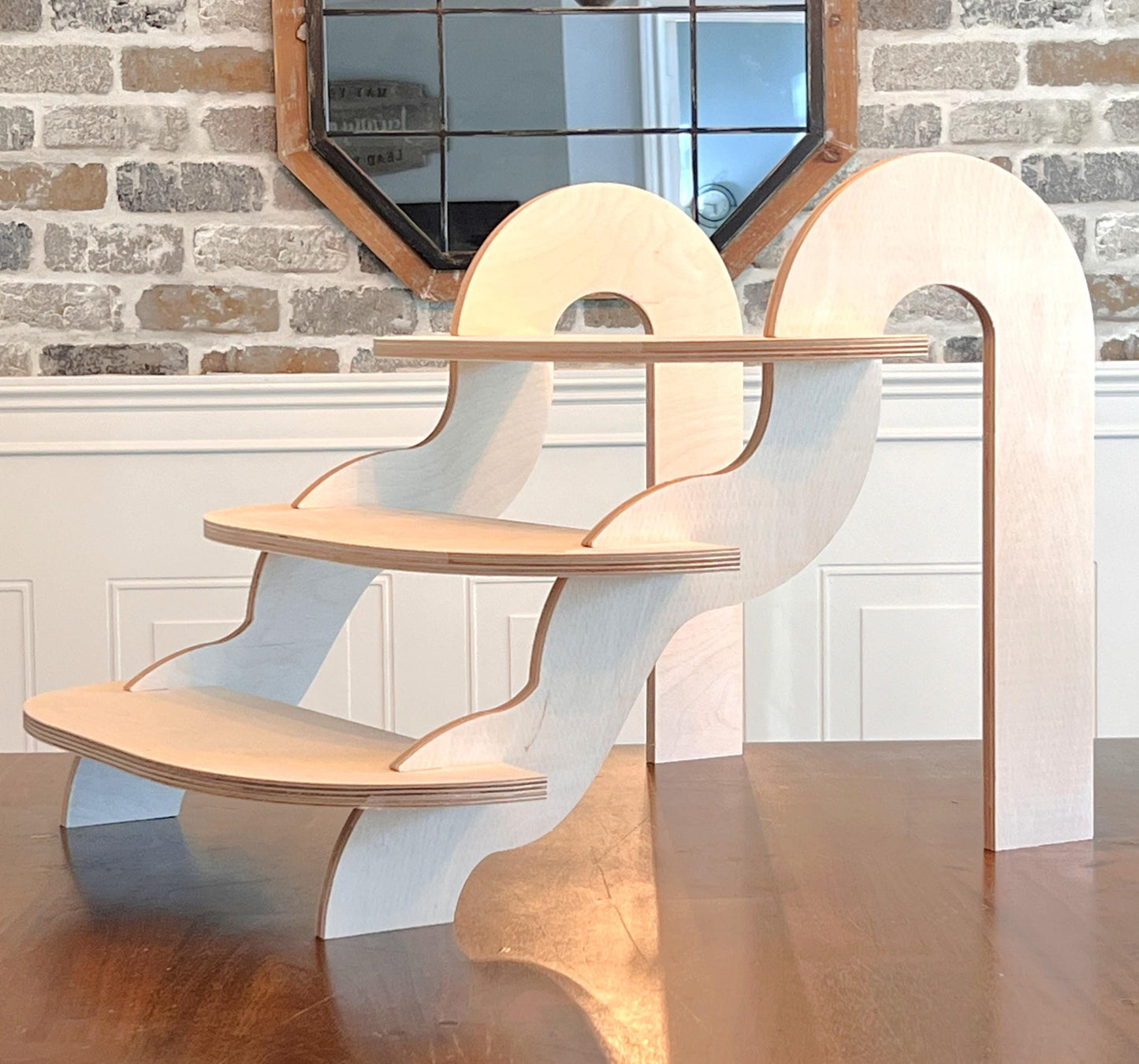 3-Tier Solid Wood Tabletop Display, Tiered Display, Dessert Display, Cake Stand, Cupcake Display, Wedding Display, Food Display for Party