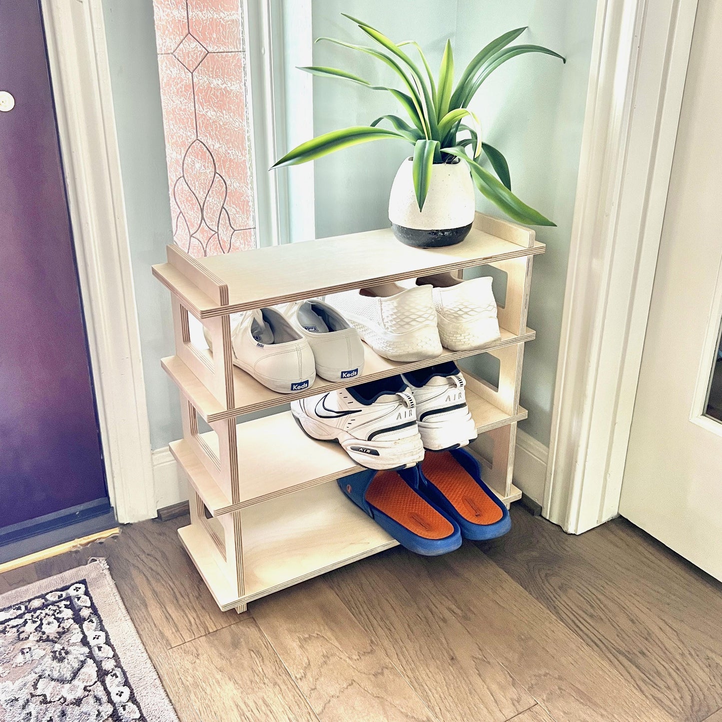 Tabletop display, product display rack, shoe rack, craft show display, 4-tier display, candle display, market display, side table, shelves