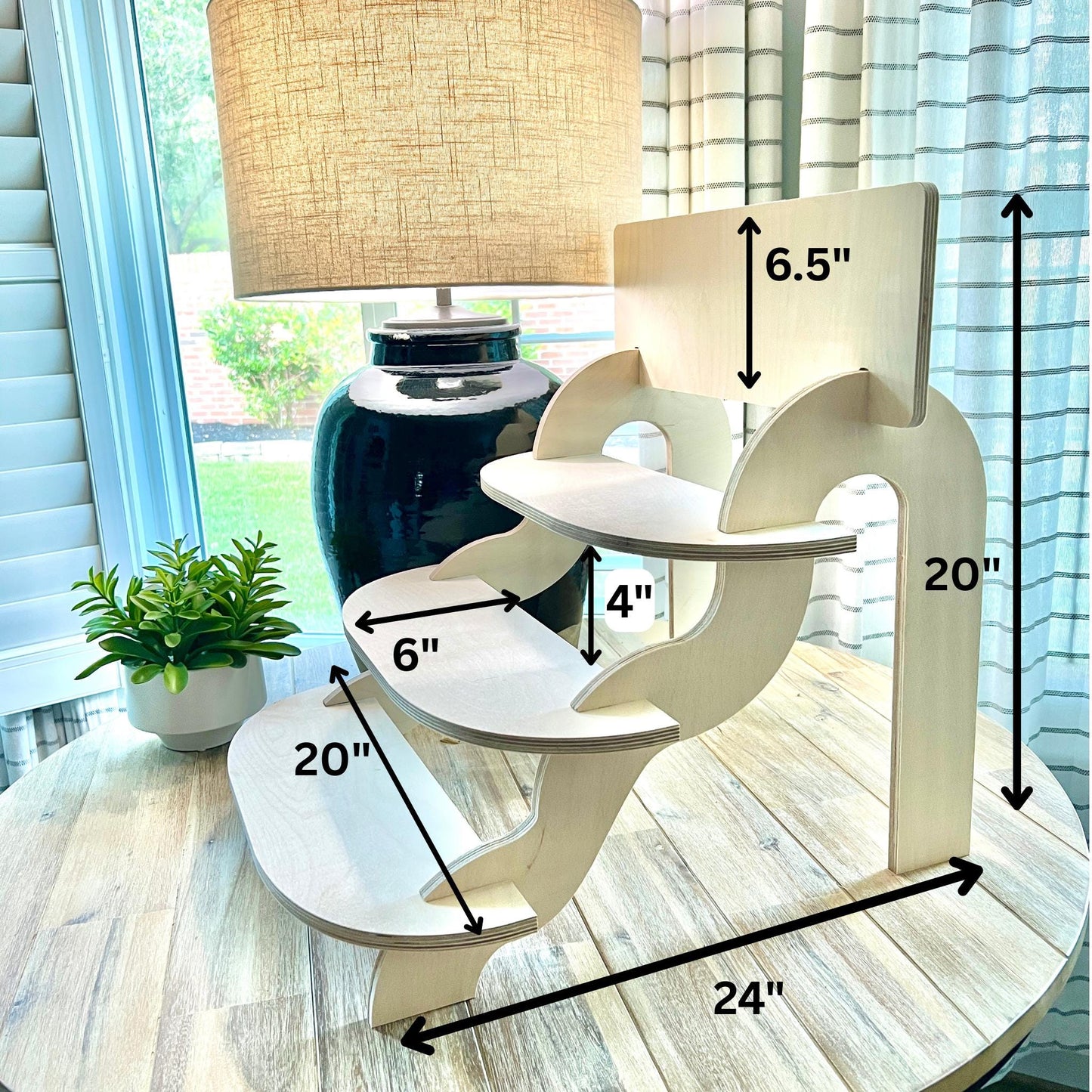 3-Tier Solid Wood Tabletop Display, Tiered Display, Dessert Display, Cake Stand, Cupcake Display, Wedding Display, Food Display for Party