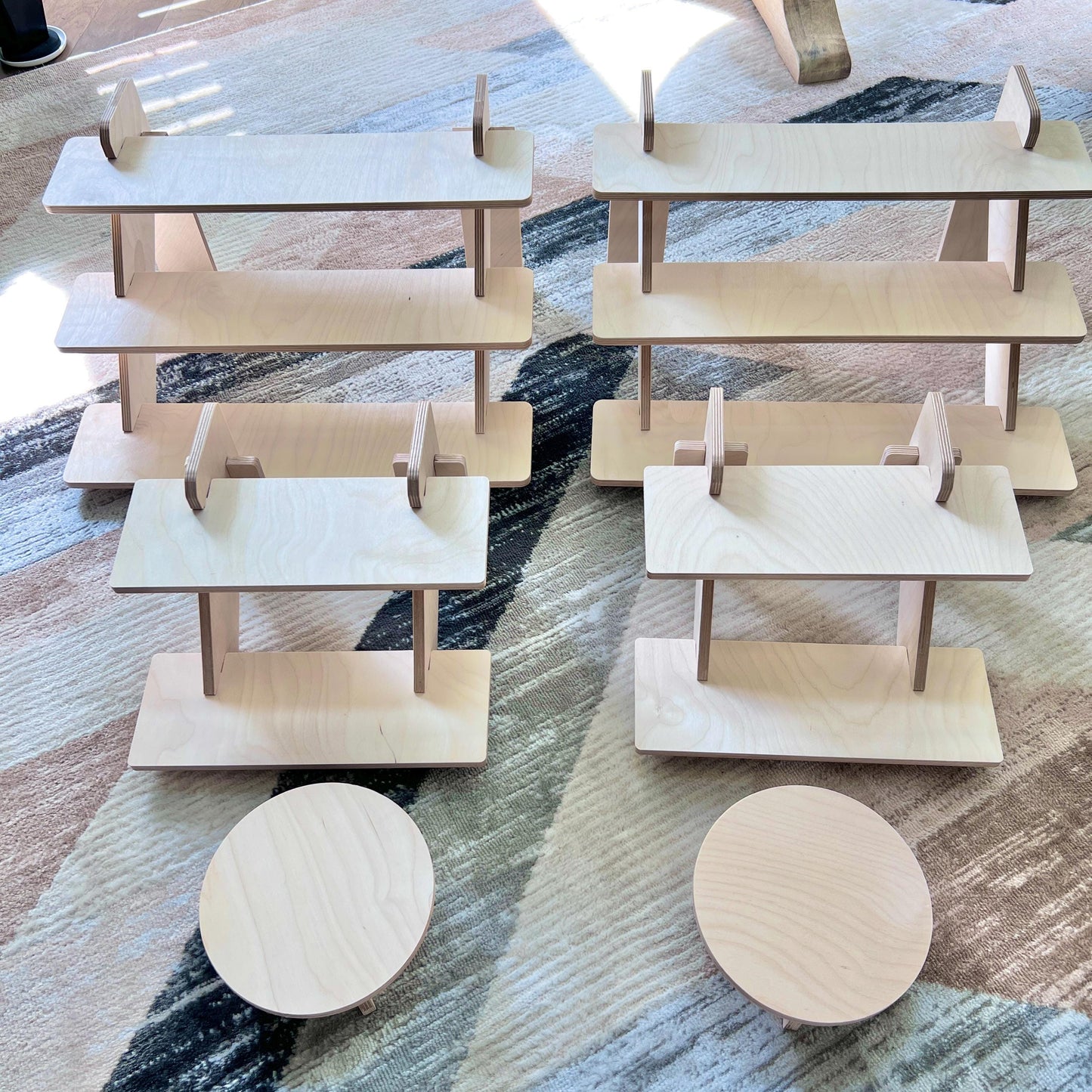 Market Bundle #3, Solid Wood Display, Craft Show display, Farmer's Market Display, Tabletop Shelves, Retail Display Stand, Tiered Shelving