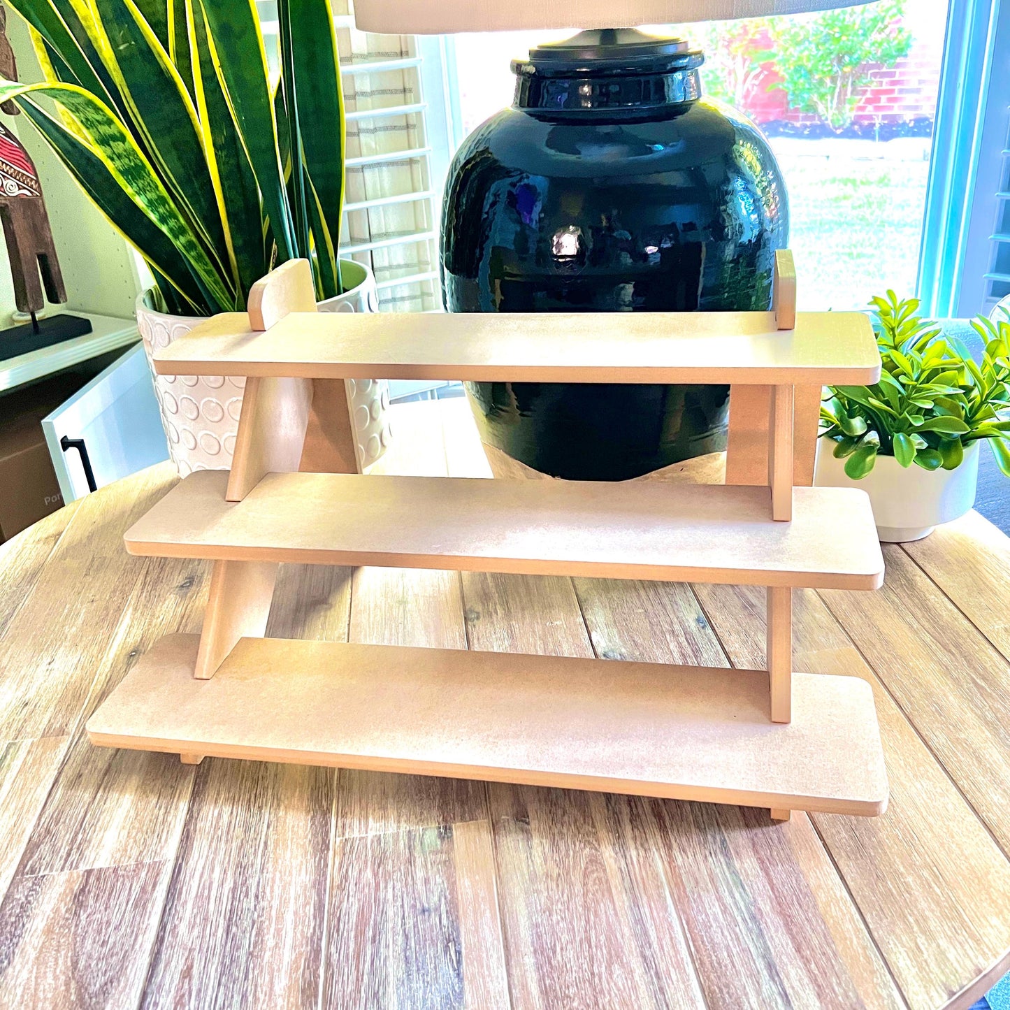 3-Tier 22" Display Stand MDF, Wood Display Stand, Candle Display, Jewelry Display, large display, craft show display, soap display,risers