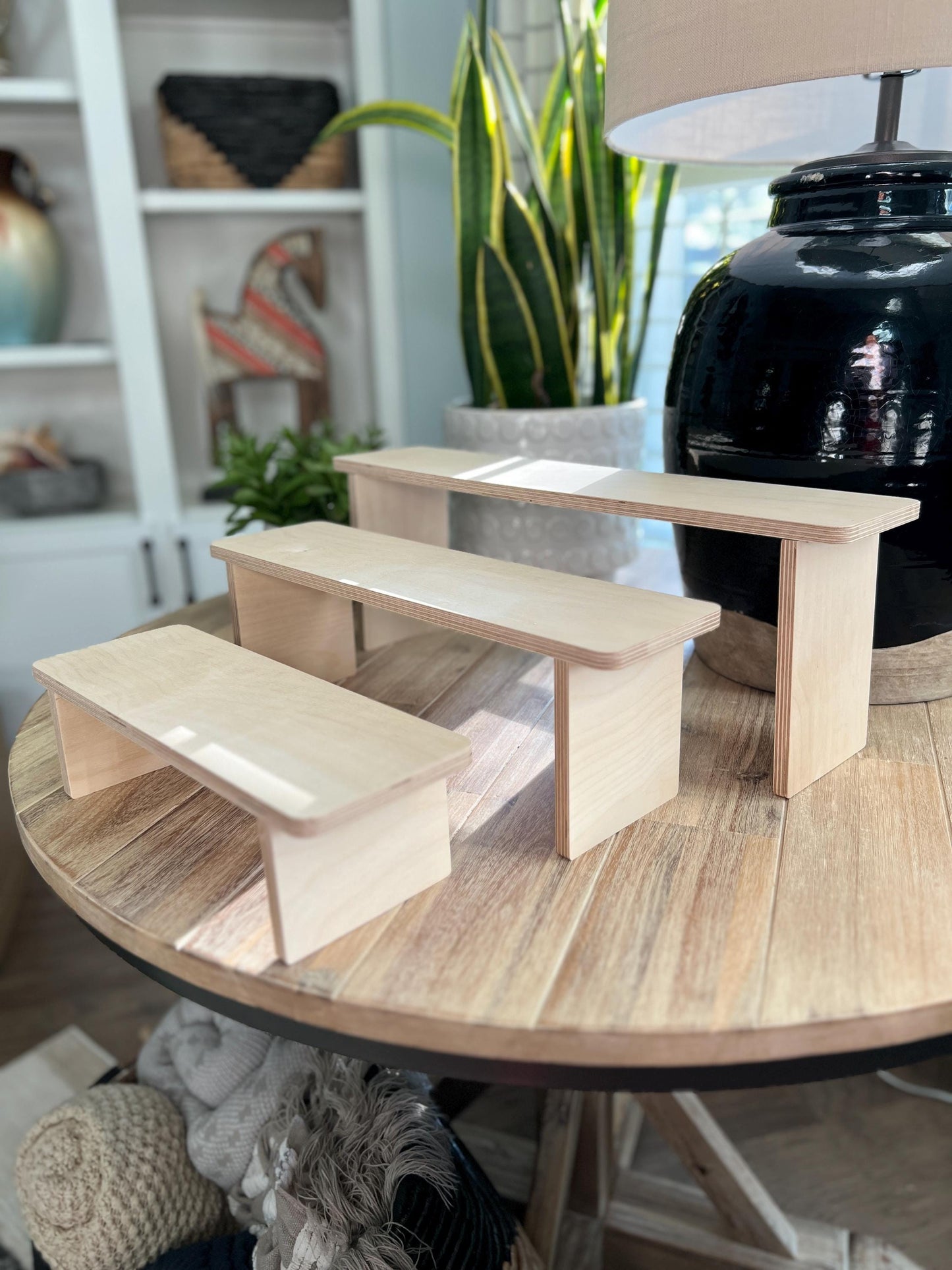 3-Tier Birch Wood Nesting Shelves