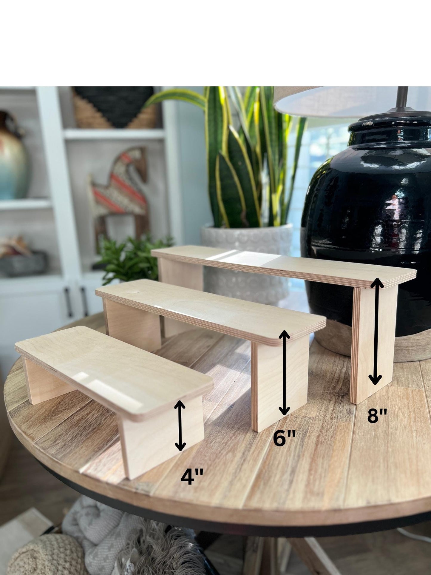 3-Tier Birch Wood Nesting Shelves