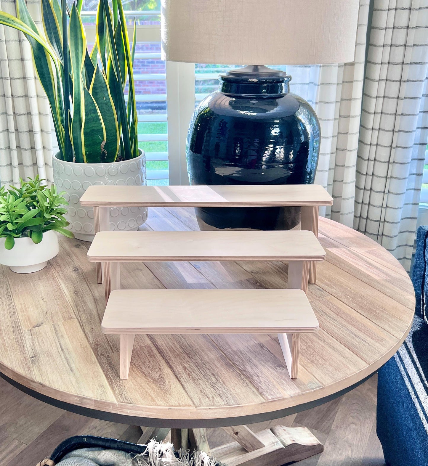 3-Tier Birch Wood Nesting Shelves