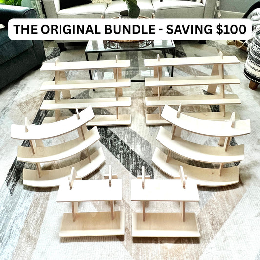 Original Market Bundle, 4-tier display, 3-tier display, Craft Show Display, soap display, dessert display, Candle Display, retail display