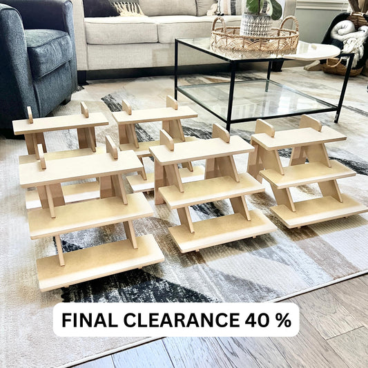 3-Tier Display 14", candle display, market display, craft show display, tabletop display, retail display, soap display, discount shelving