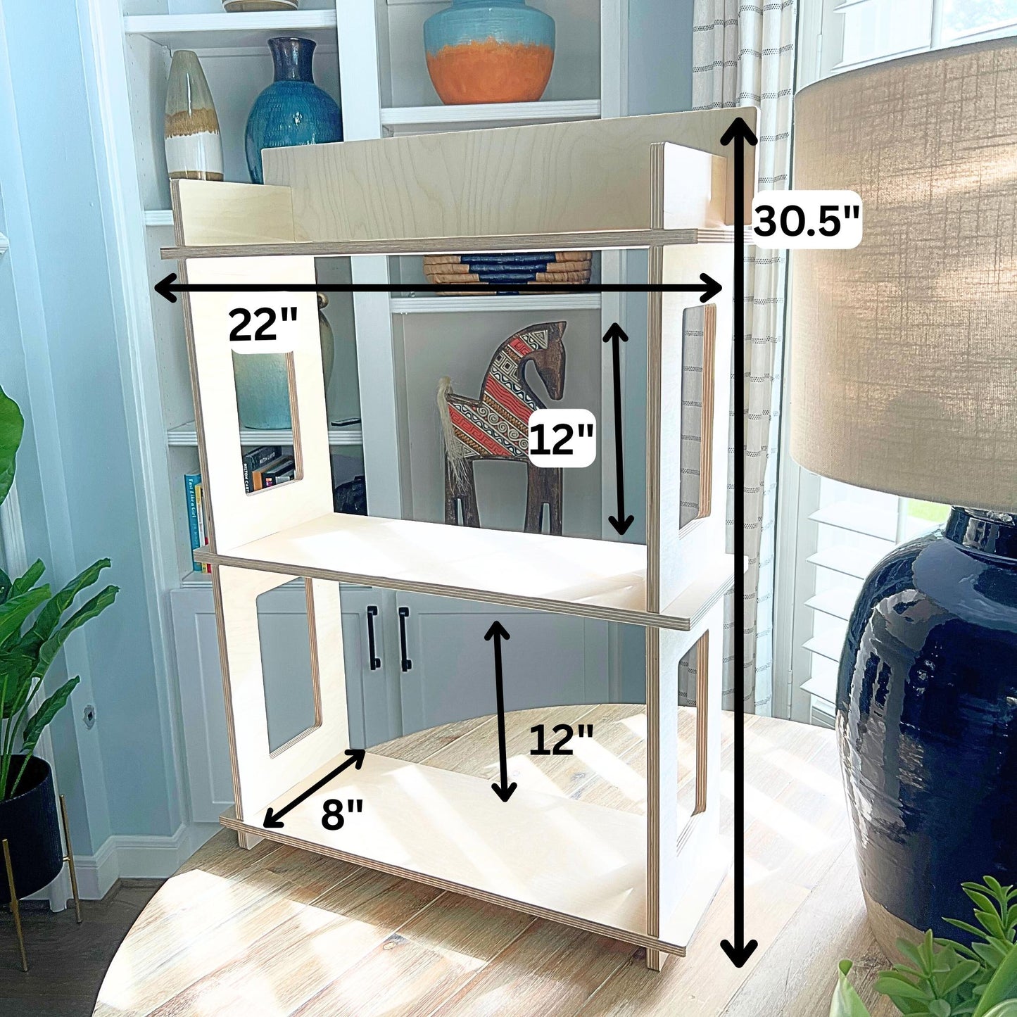 Wood Bookcase, product display rack, wood display, 3-tier display, tabletop book rack, childrens bookcase, entryway shoe rack,
