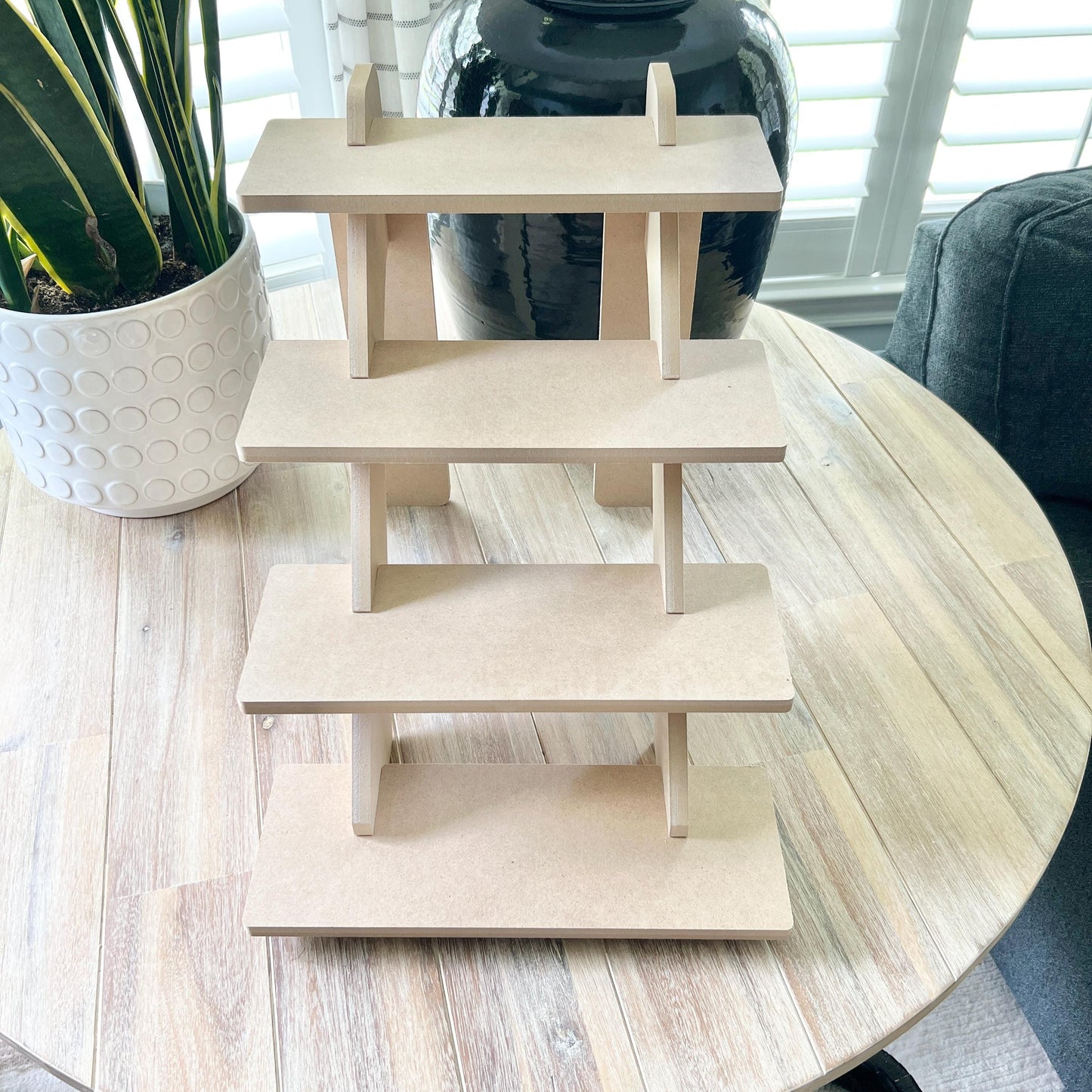 Market Bundle #4, 4-Tier Vendor Displays, Double Refined MDF, Craft Show Display, Candle Display, Tabletop Display, Wood Display Stand