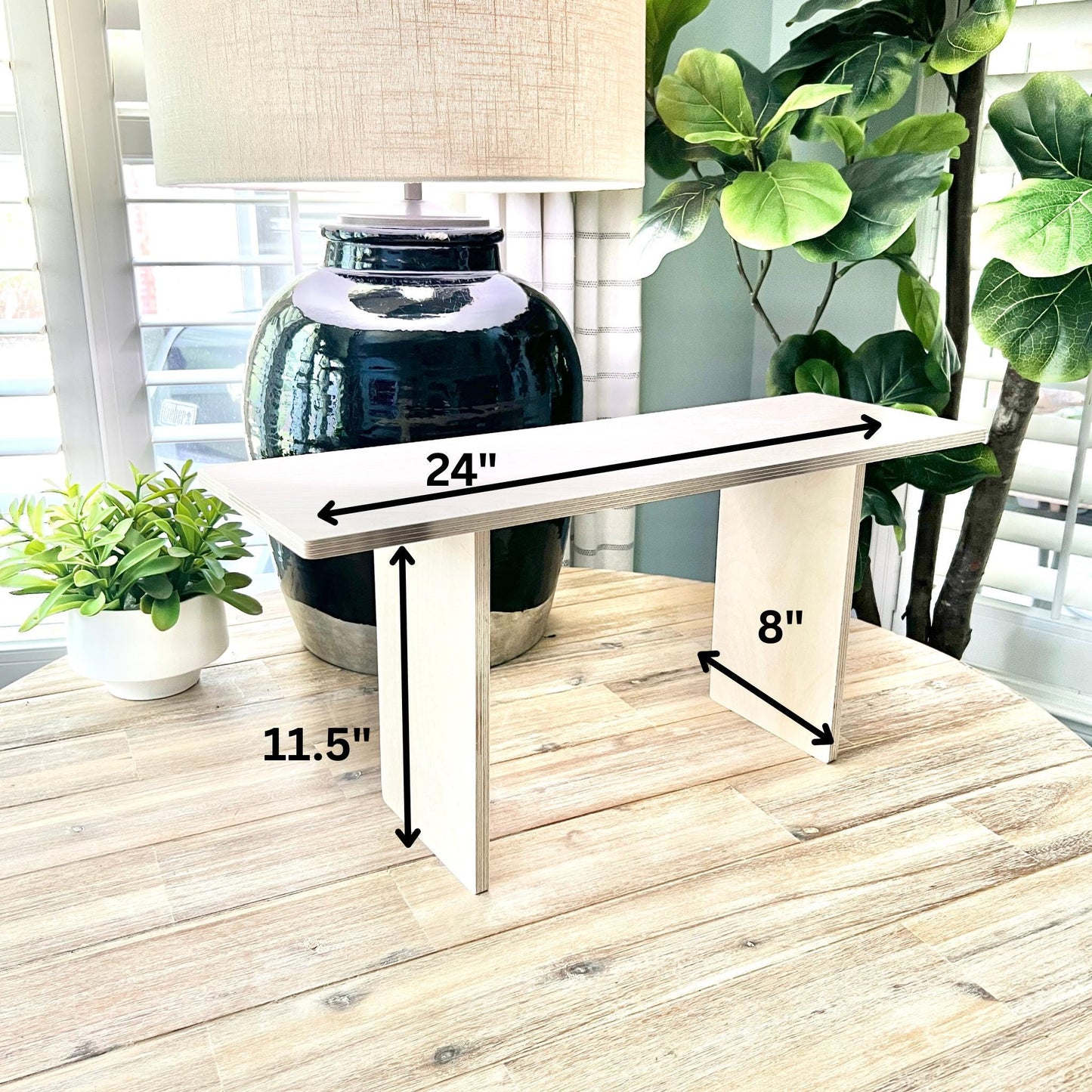 5-Tier Wood Display Shelf Set: Collapsible Tabletop Risers