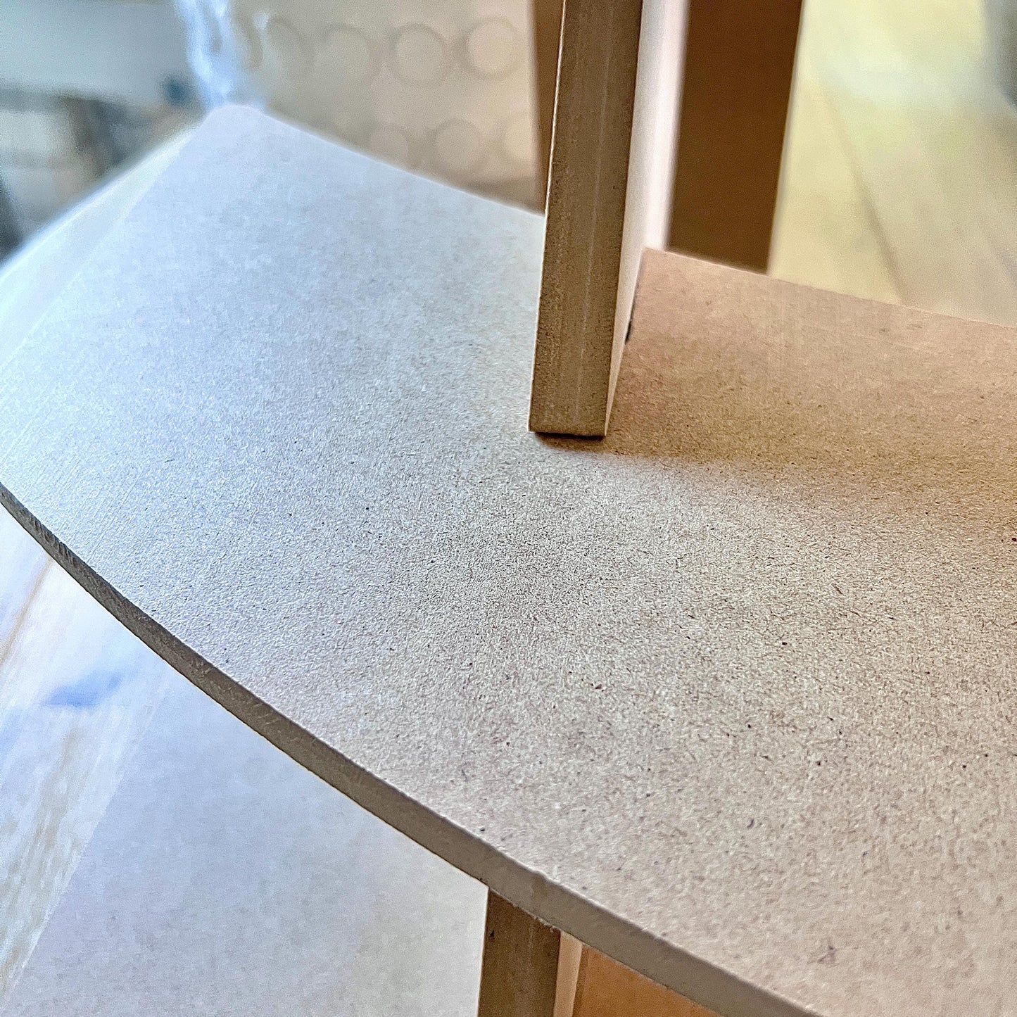 4-Tier HDF Display Stand: 22" Craft Fair Tabletop Shelves