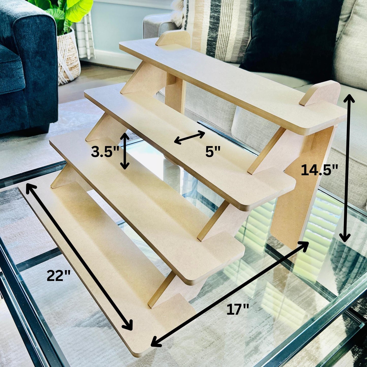 Tiered MDF Display Stand Bundle: Craft Show Tabletop Displays