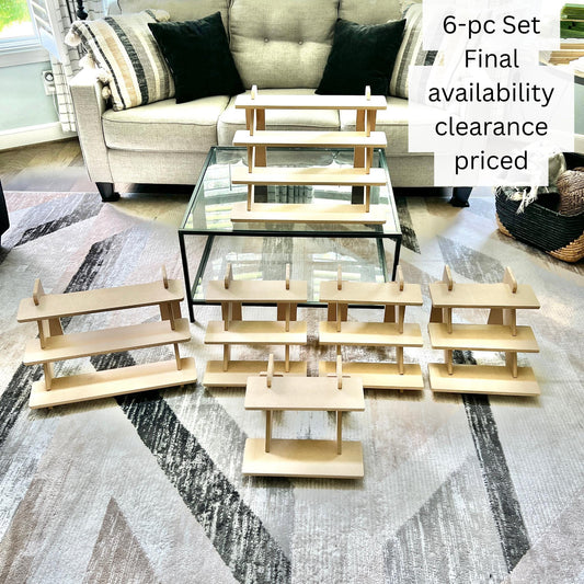 Tiered MDF Display Stand Bundle: Craft Show Tabletop Displays