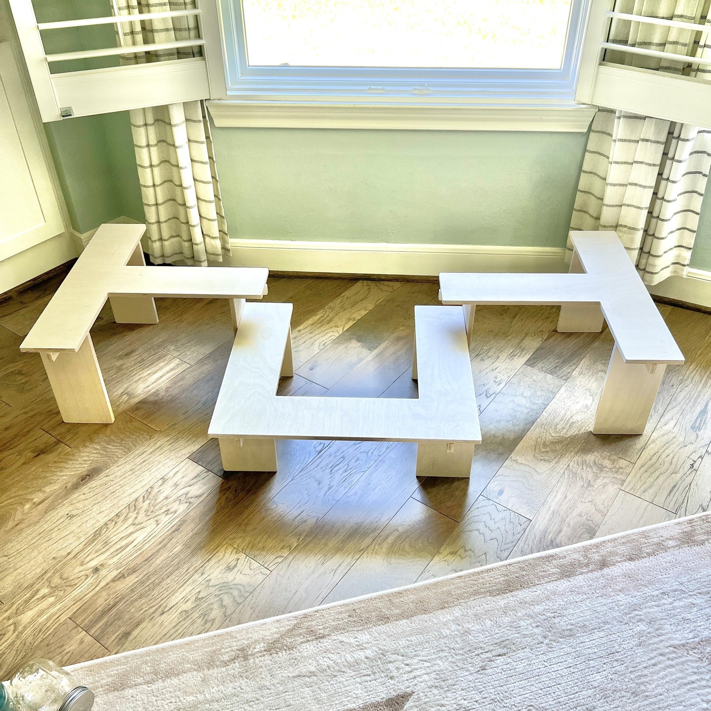 Wood Display Shelving: Collapsible Craft Show Shelving with Variable Height