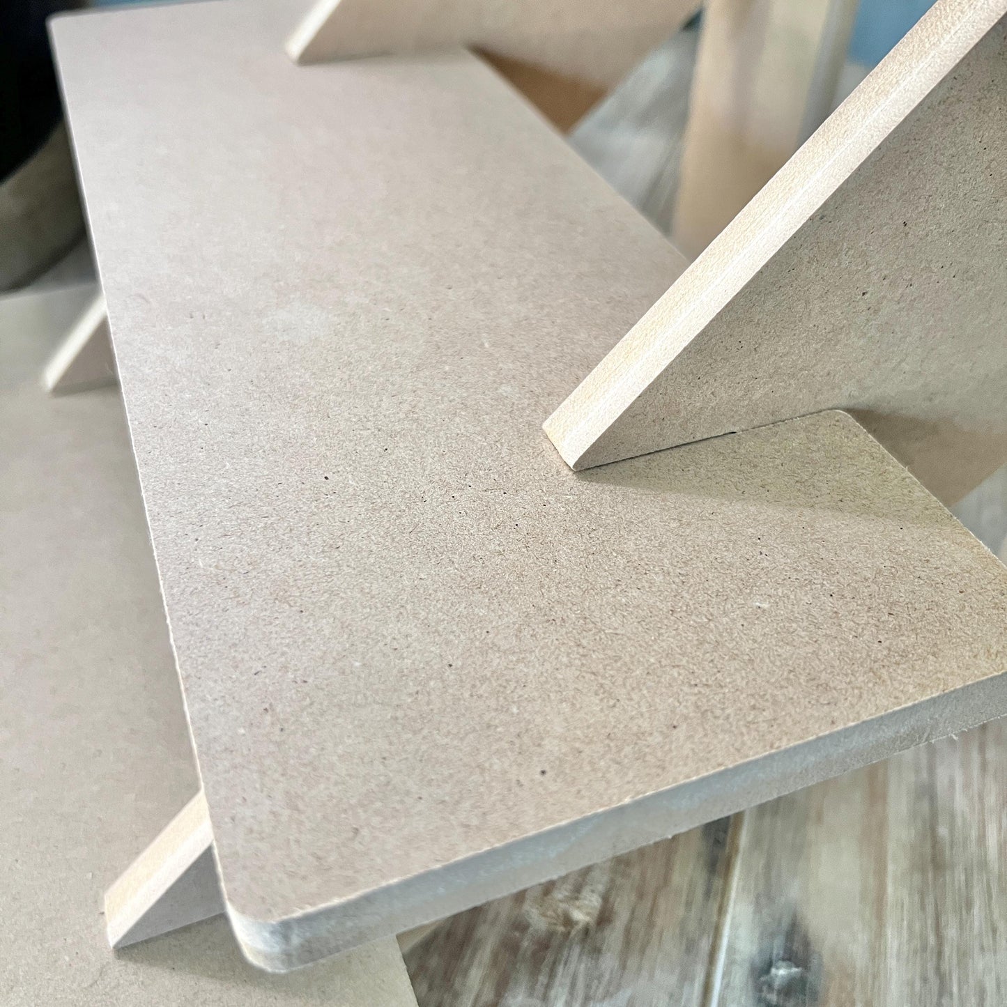 3-Tier HDF Display Stand: Tabletop 14" Shelving for Craft Shows