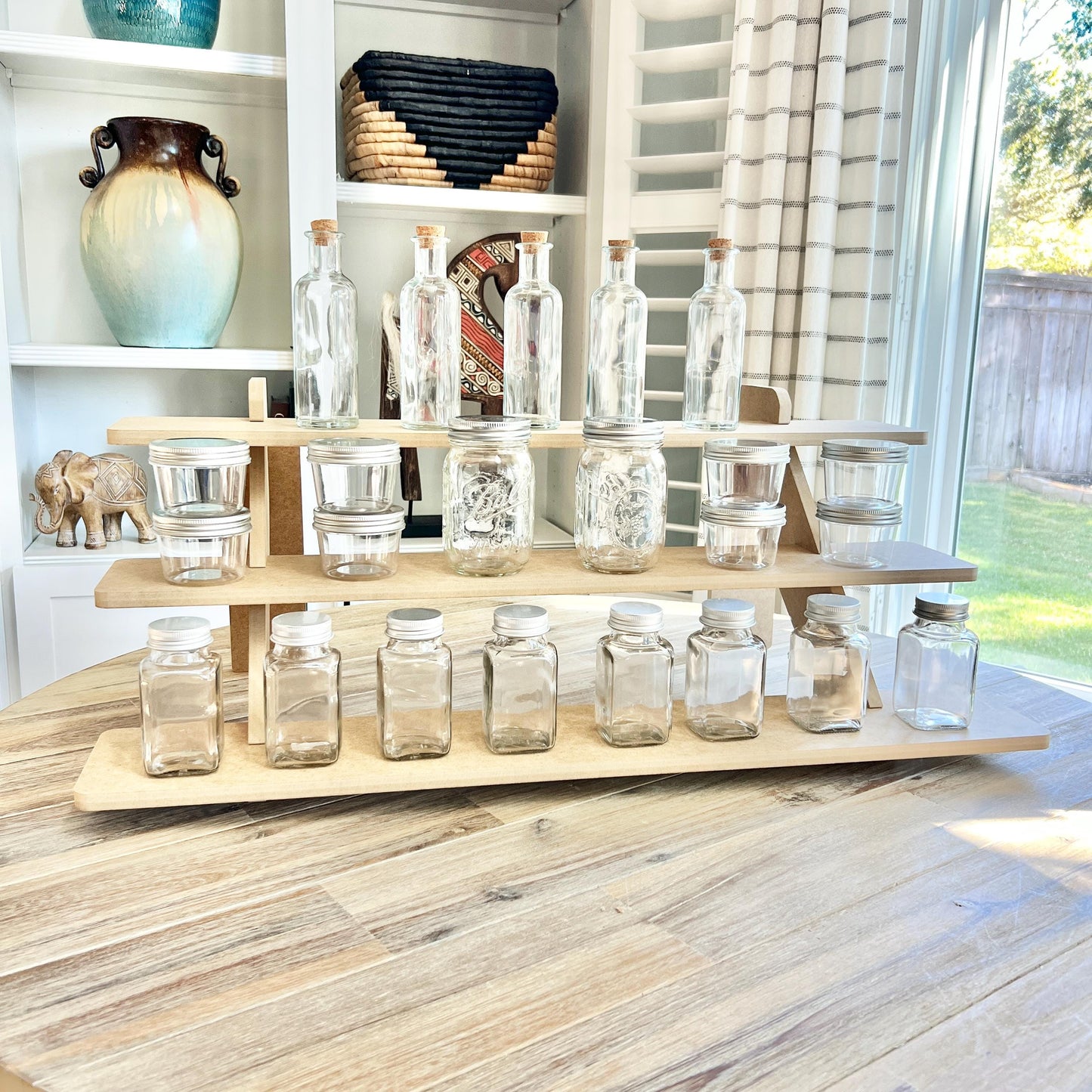 3-Tier HDF Display Stand: 30" Craft Show Tiered Display