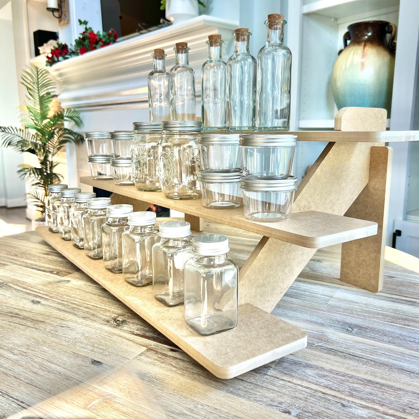 3-Tier HDF Display Stand: 30" Craft Show Tiered Display